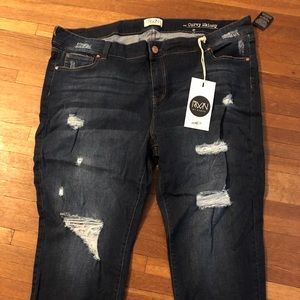 RWN by Rawan Curvy Skinny distressed denim